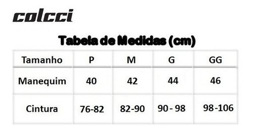 Tabelas Medidas Sunga Colcci