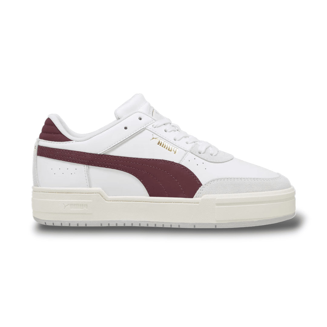 Tênis Puma CaPro Sport Mix | Branco-Bordô | Bulldog Store