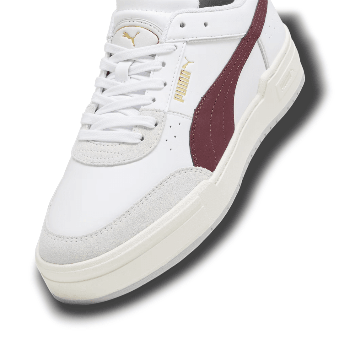 Tênis Puma CaPro Sport Mix | Branco-Bordô | Bulldog Store