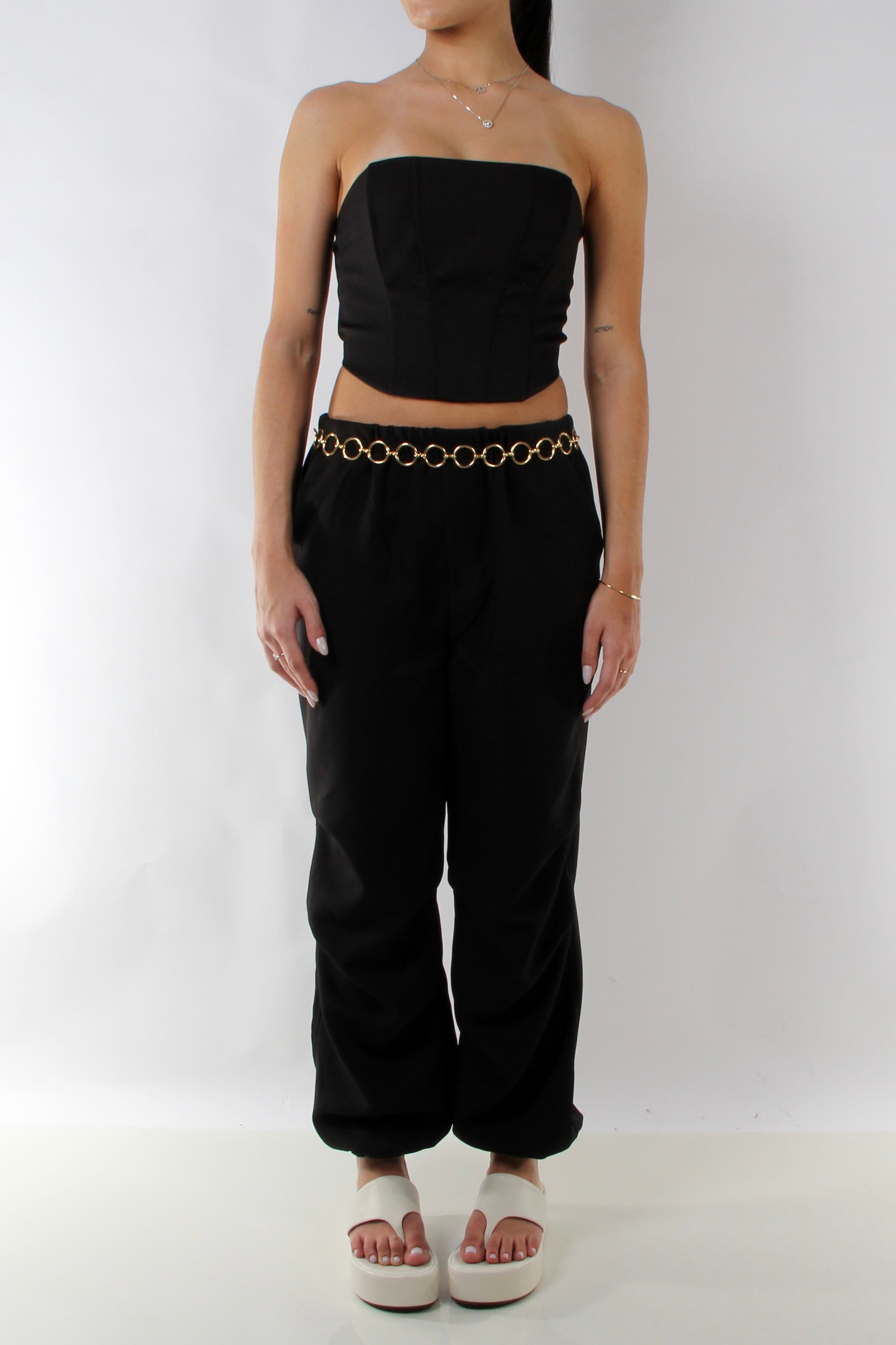 Calça jogger de deals seda