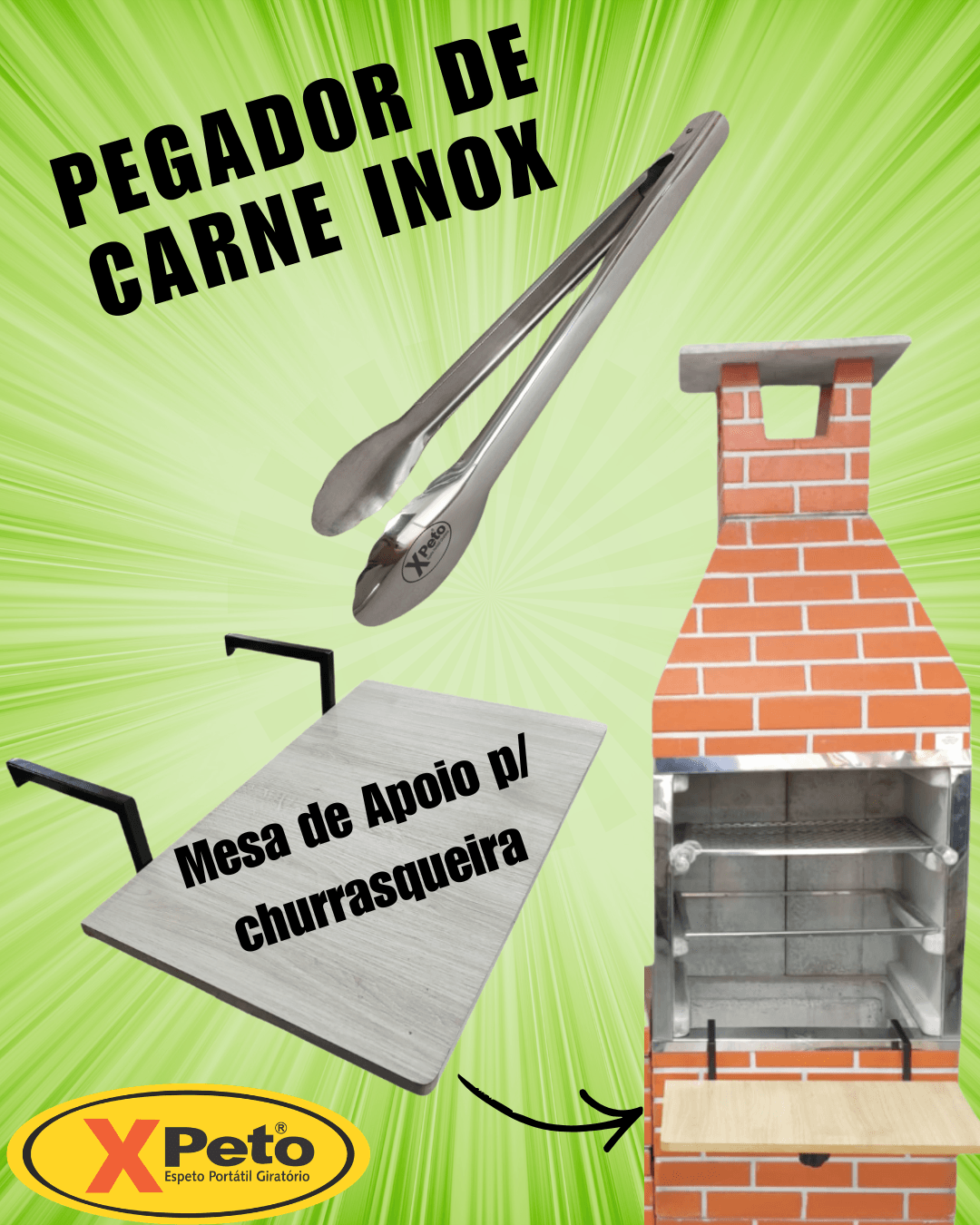 チューリップテーブル チューリップチェア×2 giratório portátil Espeto | churrasco para Acessórios Xpeto PROBASTO ダイニング テーブル・机