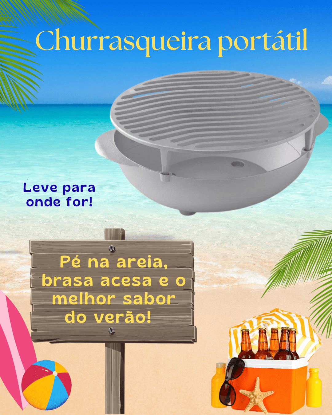 Xpeto Acessórios para churrasco | Espeto portátil giratório