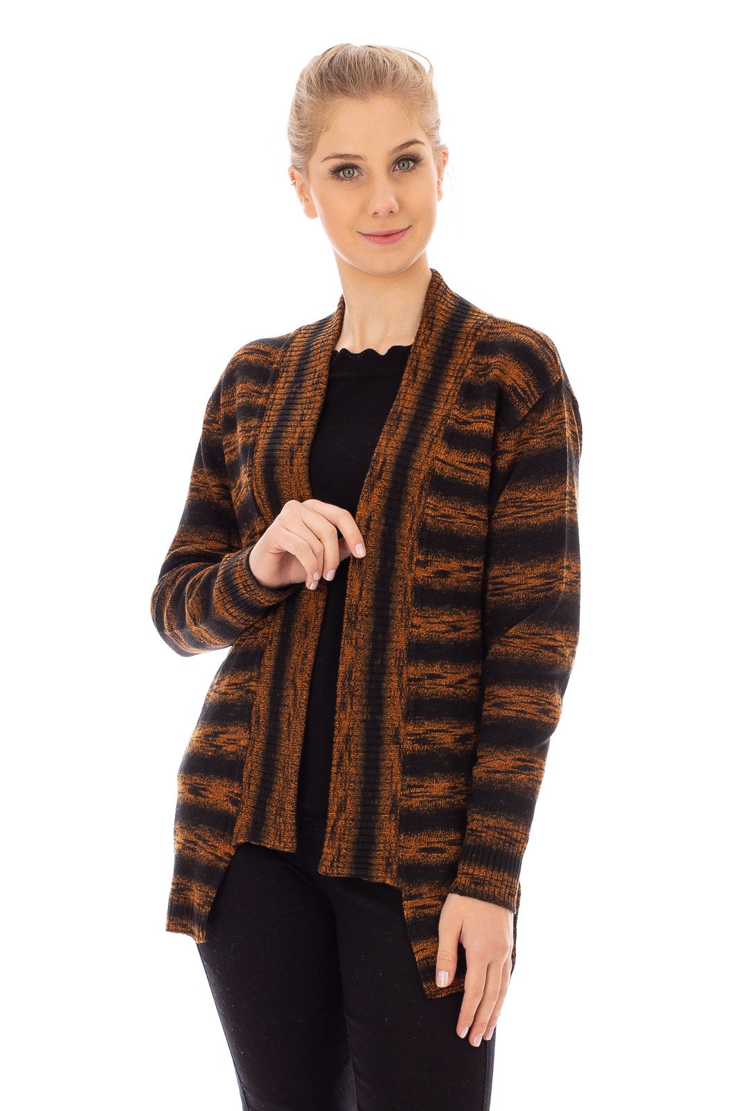 cardigan alongado animal print