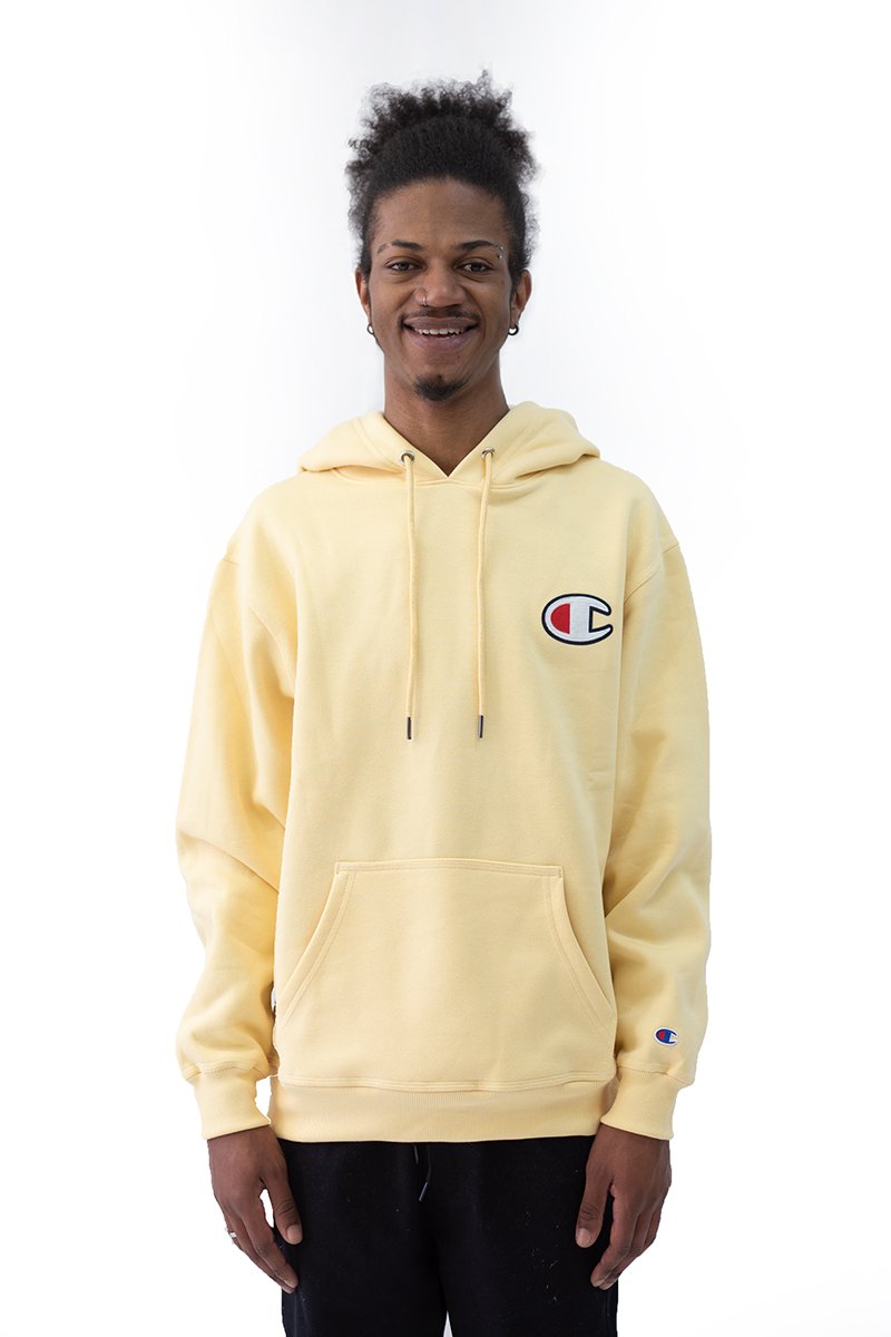 tan champion zip up moletom com capuz