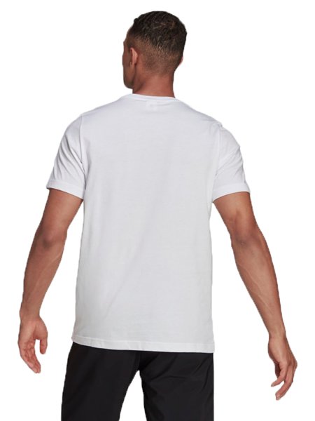 Camiseta Adidas Logo Linear Branco Dourado