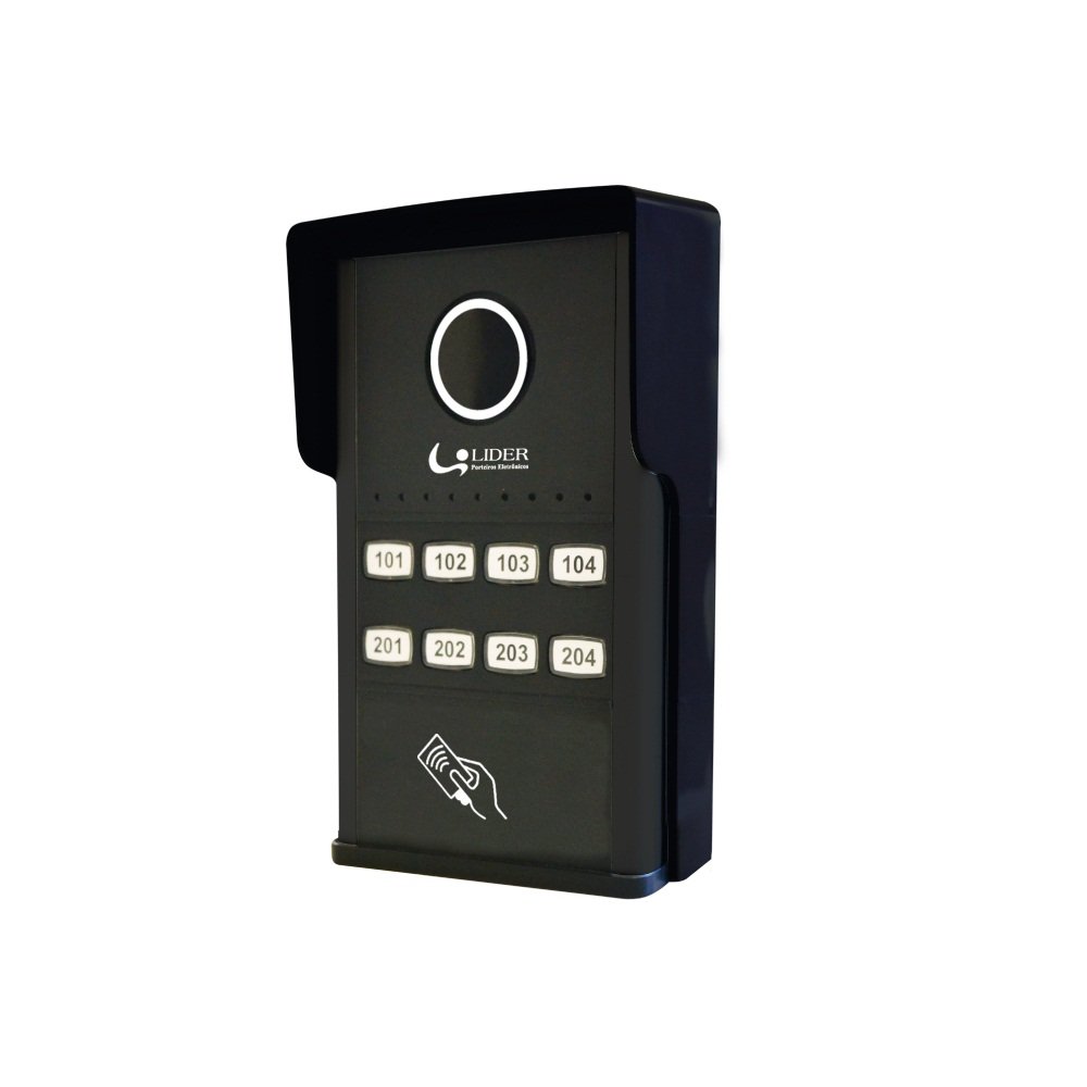 Interfone Porteiro Coletivo 8 Pontos com chaveiro RFID