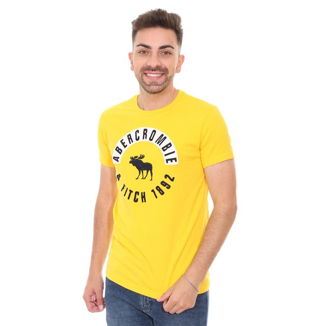camisa abercrombie amarela