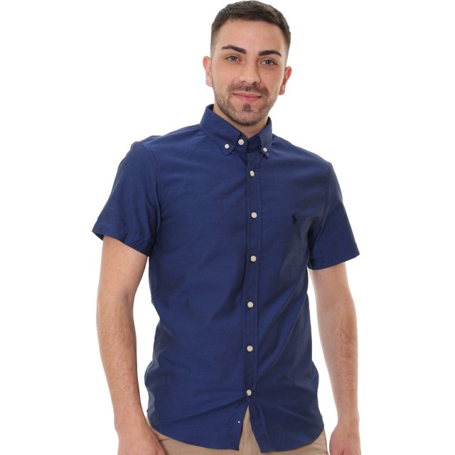 camisa ralph lauren azul marinho