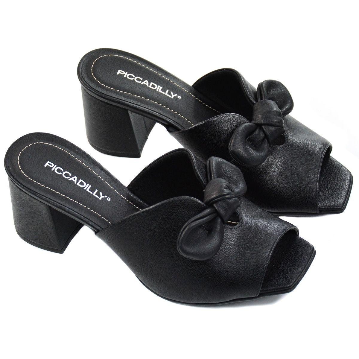 Tamanco Rasteirinha Piccadilly Preta TAMANCO SLIDE PICCADILLY