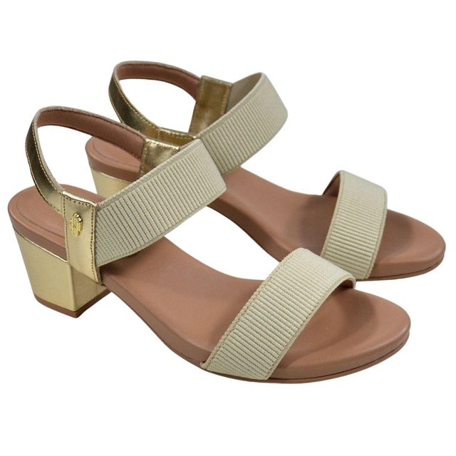 SANDALIA FEMININA USAFLEX Y8204043 /BEGE TEXTURIZADO Loja Mond
