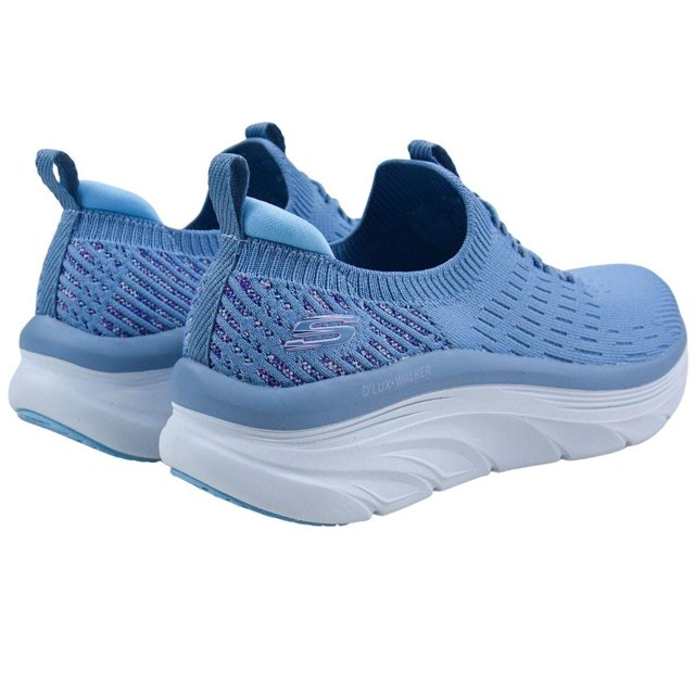 TENIS FEMININO SKECHERS R 149356 AZUL DLUX WALKER STAR STUNN | Loja Mond