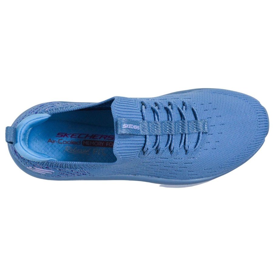 TENIS FEMININO SKECHERS R 149356 AZUL DLUX WALKER STAR STUNN | Loja Mond