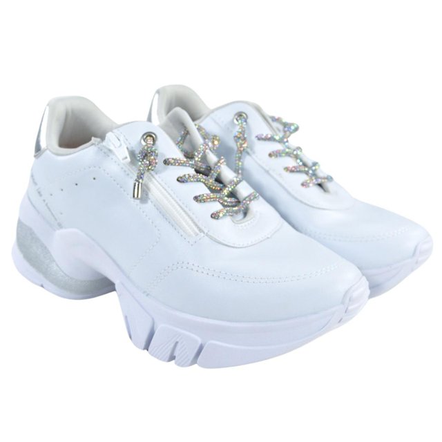 TENIS FEMININO RAMARIM 2480105 FLATFORM COM BRILHOS Loja Mond