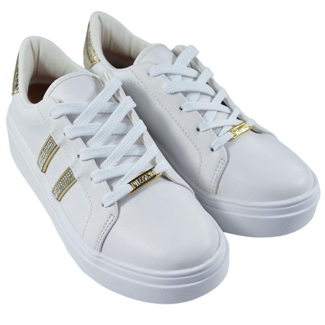 TENIS FEMININO VIZZANO /DOURADO COM BRILHOS Loja Mond
