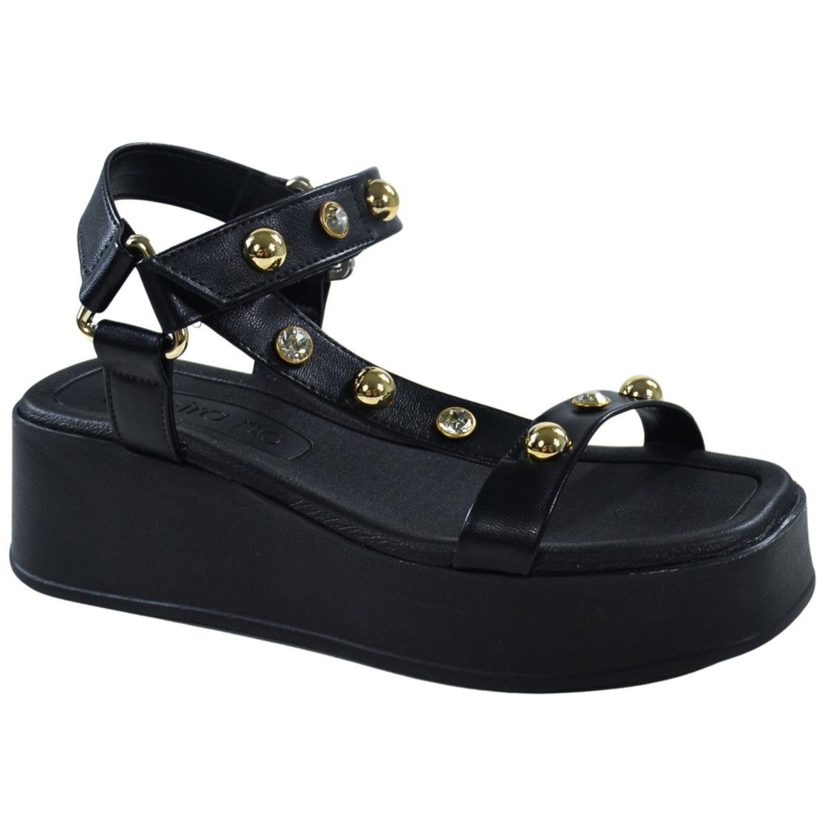 SANDALIA FEMININA BEIRA RIO BEGE PLATAFORMA COM BRI