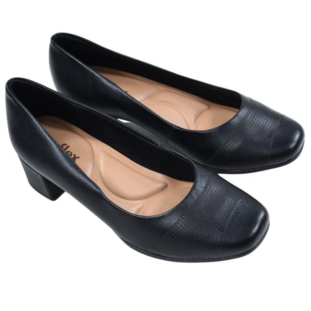 Calçados Usaflex Tenis Usaflex Preto Tênis Slip On Elastano Preto