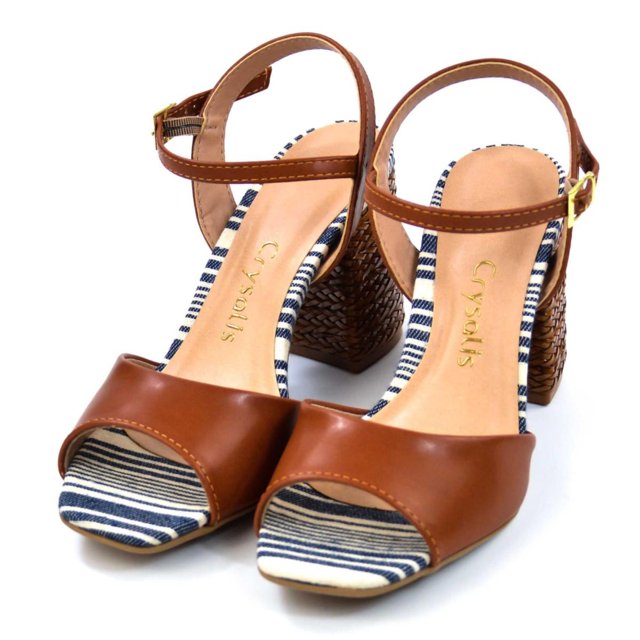 Couro Sandalia Tratorada Crysalis Lia Crysalis Sapatos Crysalis