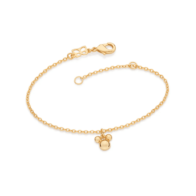 Pulseira Rommanel Banhado Ouro 18k Mickey Adulto/Infantil Disney 552126