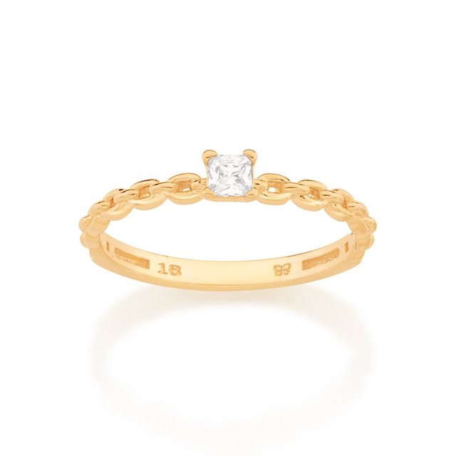 Anel Rommanel Solitario Corrente 512842 Mahna Acessorios 1 Compra 1 Doacao