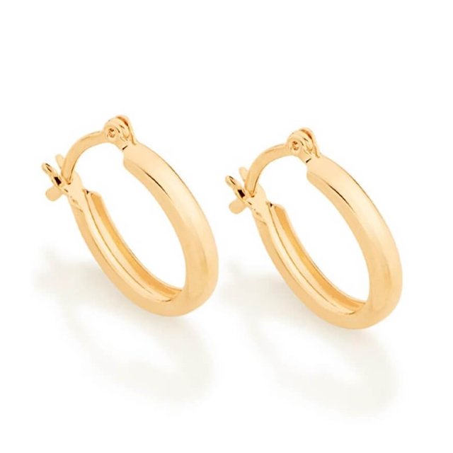 Argola Rommanel Pequena Para Cartilagem Brinco Argola Rommanel Oval Lisa 520902 | Mahná Acessórios | 1 Compra