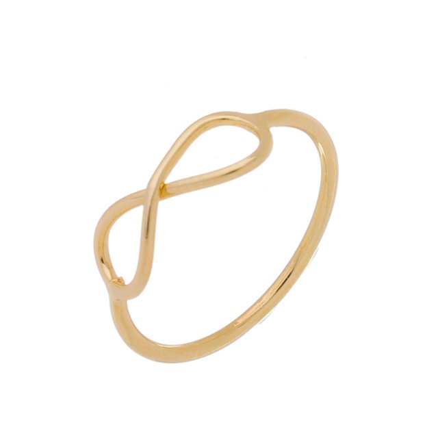 Anel Mahná Banhado Ouro 18k Skinny Ring Infinito AN0016 | Mahná ...