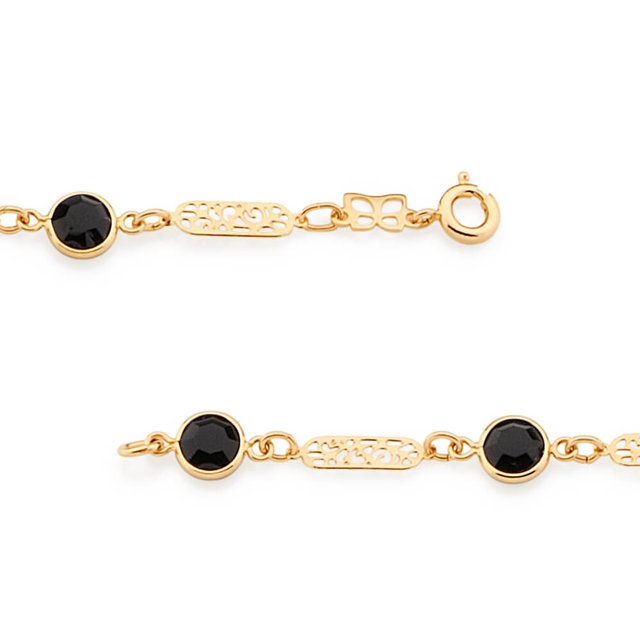 Pulseira preta rommanel Clearance