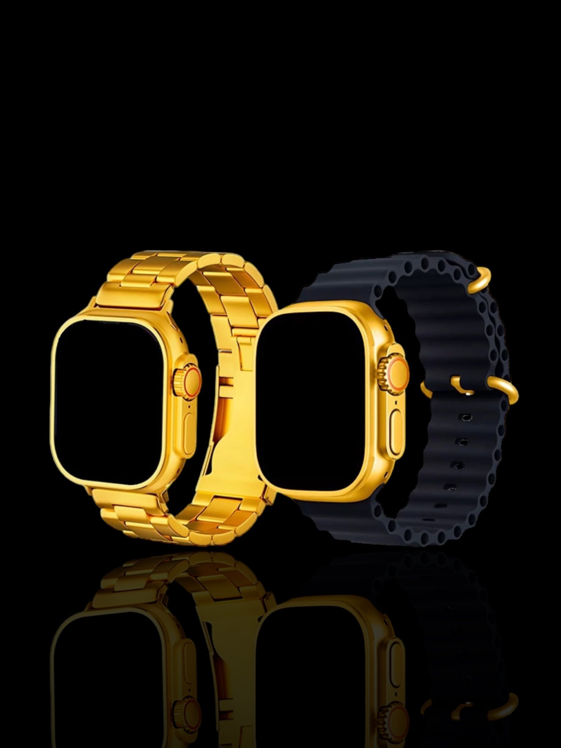 Relógio Digital Smartwatch Dourado Elegante + Pulseira de Bônus - Gold