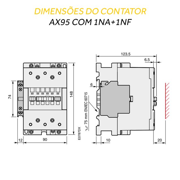Contator ABB AX95-30-11-81 - 96A 24Vca 1NA | 1SFL431074R8111 | Heldt ...