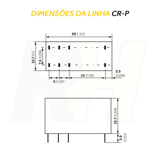 Relé de Interface 1NAF 24Vcc 16A - CR-P024DC1 | RH Materiais Elétricos ...