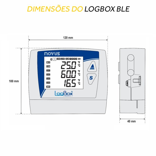Data Logger LogBox Connect BLE com 1ED/3EA (Bluetooth e USB) | Heldt ...