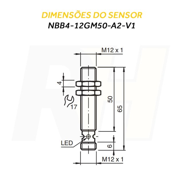 Sensor Indutivo PNP 4mm - NBB4-12GM50-A2-V1 (187647)