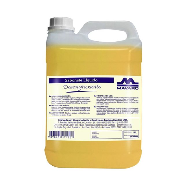 Sabonete Líquido Desengraxante - 5 litros