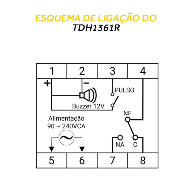 Temporizador Microcontrolado 90...240Vca - TDH1361R P762