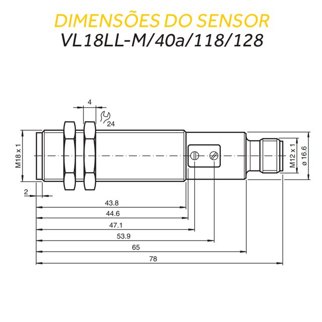 Sensor de Fibra Ótica - VL18LL-M/40a/118/128 (801646)