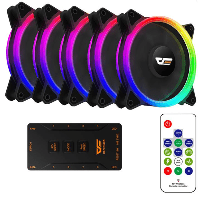 Kit Fan Aigo DarkFlash DR12 Pro 5in1 A-RGB 5x120mm, DR12-PRO-5IN1