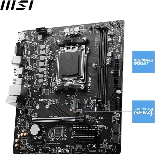 Placa Mãe MSI Pro B650M-B Socket AM5 / VGA / DDR5