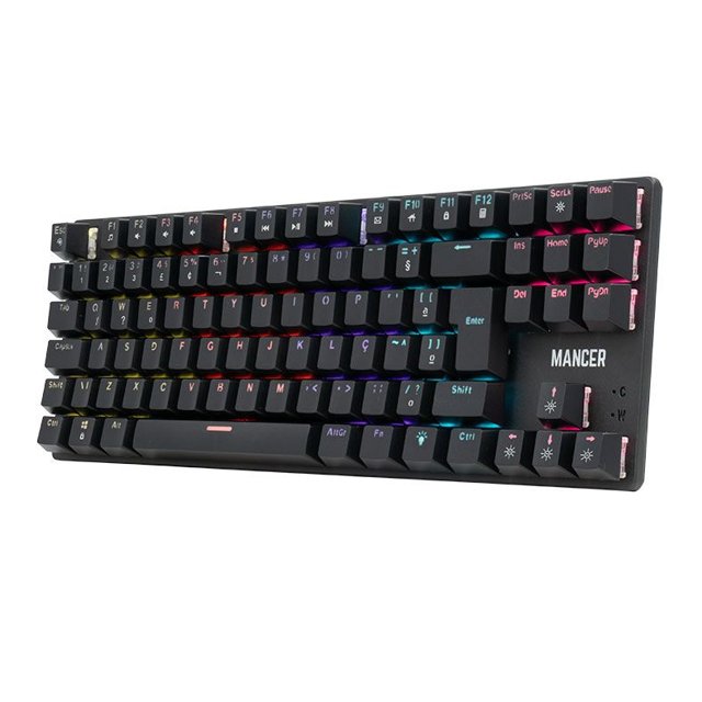 Teclado Mecanico Gamer Mancer Shade MK2, Rainbow, Switch Huano Marrom