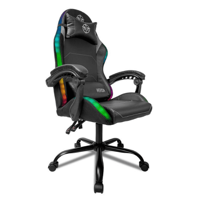 CADEIRA GAMER TGT -  HERON RGB PRETA