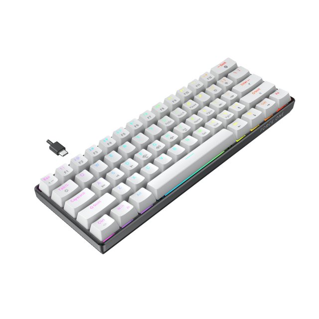 TECLADO MECANICO FORCEONE ATLAS 60% / 63 TECLAS / HUANO RED / RGB