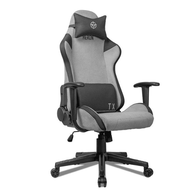 Cadeira Gamer TGT Heron TX Tecido, Preto e Cinza, TGT-HRTX-FB02