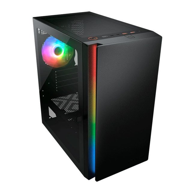 GABINETE GAMER COUGAR PURITY RGB, LATERAL DE VIDRO, COM 1 FAN
