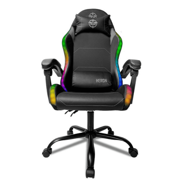 CADEIRA GAMER TGT -  HERON RGB PRETA
