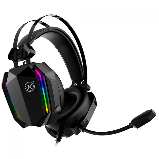 Headset Gamer Kalkan Hugin RGB Preto USB + 3.5mm KLK00021