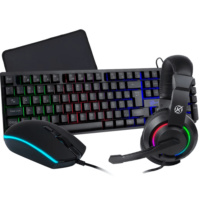 Combo Gamer Kalkan Odin Core 4-em-1 Mouse, Teclado, Headset e Mousepad KLK00017