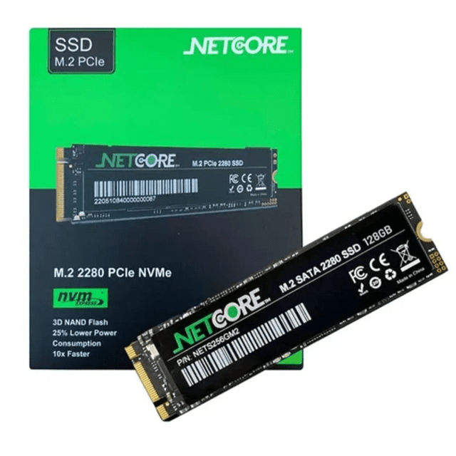 SSD NVME 128GB PCIE 2280 NETCORE NETNV128ME4