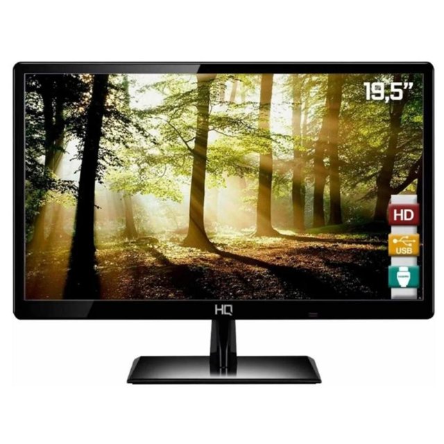 Monitor HQ 19.5 LED Widescreen HD, 75hz, HDMI/VGA, VESA, Ajuste de Inclinação, Preto - 19.5HQ-LED