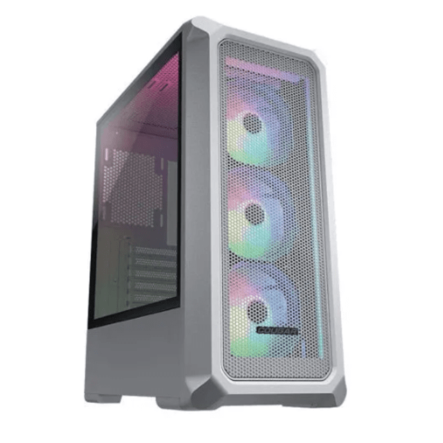 Gabinete Gamer Cougar Archon 2 Mesh RGB, Mid Tower, Vidro Temperado, ATX, White, Sem Fonte, Com 3 Fans, 385CC50.0002