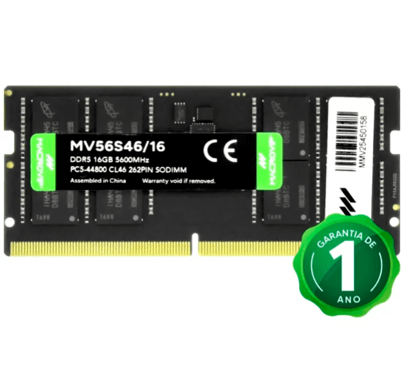 MEMÓRIA RAM NOTEBOOK MACROVIP 16GB 5600MHZ DDR5