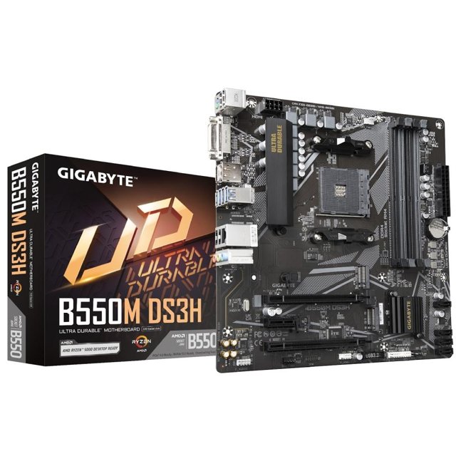 Placa Mãe Gigabyte B550M K, Chipset B550, AMD AM4, mATX, DDR4 -     SEM RGB CONTROL