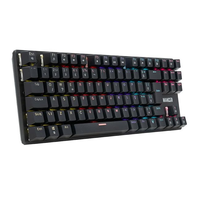Teclado Mecanico Gamer Mancer Shade MK2, Rainbow, Switch Huano Marrom